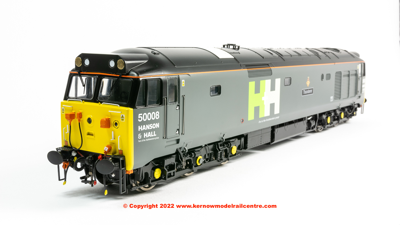 4034 Heljan Class 50 Diesel Locomotive number 50 008 "Thunderer" in Hanson and Hall Grey livery